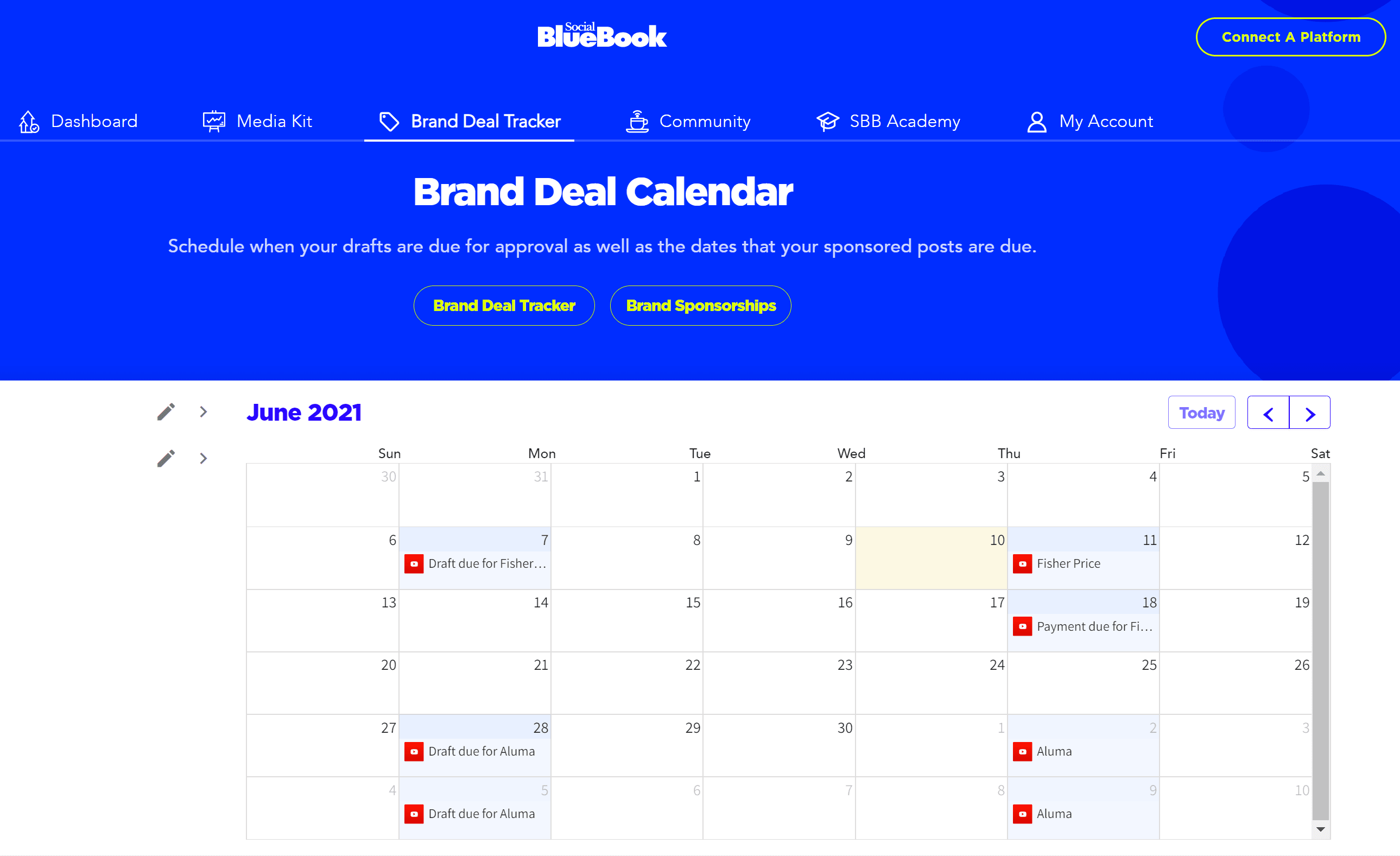 The Brand Deal Tracker Has A NEW Calendar Function!!!